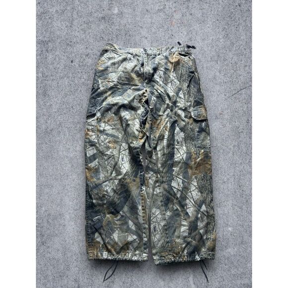 Outfitters Ridge Organic Cotton Men Realtree Camo Cargo Baggy Wide Leg Pants XL - Picture 1 of 6